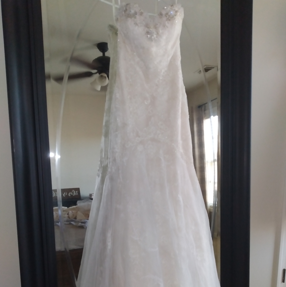 Casablanca strapless wedding dress